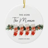 Je mehr die Merrier-Familie von vier Strümpfen Keramik Ornament (Vorne)