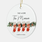 Je mehr die Merrier-Familie von vier Strümpfen Keramik Ornament (Links)