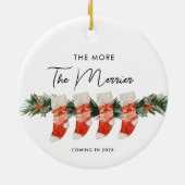 Je mehr die Merrier-Familie von vier Strümpfen Keramik Ornament (Hinten)