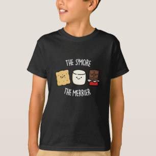 Je mehr die Merrier Funny Smore Puff Dark BG T-Shirt
