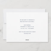 Je mehr die Merrier-Geburtsankündigung Feiertagskarte (Rückseite)