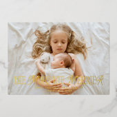 Je mehr die Merrier Holiday Baby Ankündigung (Vorderseite)