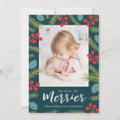 Je mehr die Merrier Pine Birth Ankündigung (Vorderseite)