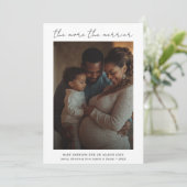 Je mehr die Merrier White Pregnancy Ankündigung (Stehend Vorderseite)