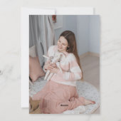 Je mehr die schwächere Schwangerschaft Feiertagskarte (Rückseite)