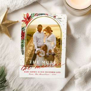 Je mehr die schwächere Schwangerschaftsankündigung Feiertagskarte