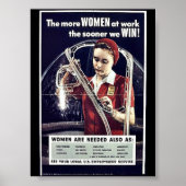 Je mehr Frauen am Arbeitsplatz arbeiten, desto ehe Poster (Vorne)