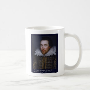 "Je mehr ich gebe" Shakespeare Liebeszitat Geschen Kaffeetasse