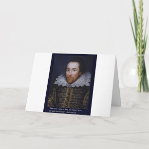 "Je mehr ich gebe" Shakespeare Liebeszitat Geschen Karte
