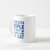 Je mehr Leute ich treffe Kaffeetasse (Vorderseite Links)