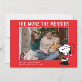 Je mehr Merrier | Snoopy Christmas New Baby Feiertagskarte