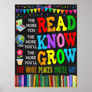 Je mehr Sie lesen, desto mehr kennen Sie Poster