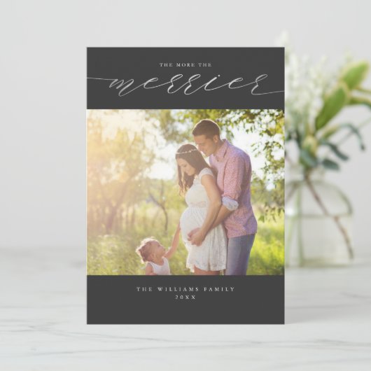 Je mehr Weihnachten Weihnachten-Karten (Stehend Vorderseite)