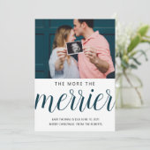 Je mehr Weihnachts-Schneeflocken. Feiertagskarte (Stehend Vorderseite)