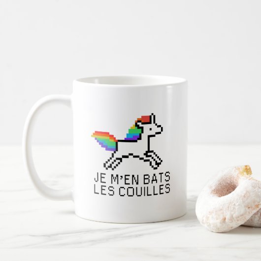 Je m'en bats les couilles kaffeetasse (Mit Donut)