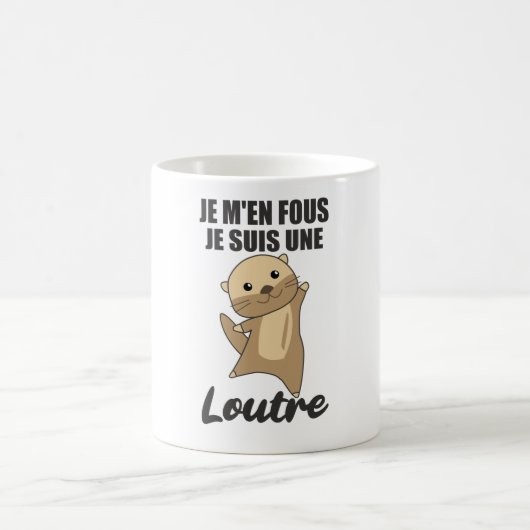 Je M'en Fous Je Suis Une Loutre - Sweet Otter Kaffeetasse (Mittel)