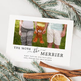 Je Minimalistisch das Foto der reinen Schwangersch Feiertagskarte