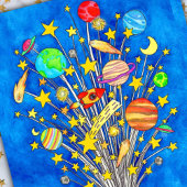 Je nach dem décrocherai la lune Postcard von Nicol Postkarte