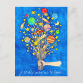 Je nach dem décrocherai la lune Postcard von Nicol Postkarte (Vorderseite)