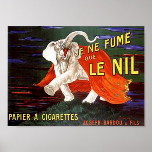 Je Ne Fume Que Le Nil Elephant Ad Poster (Vorne)