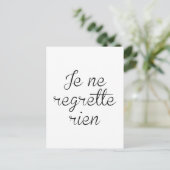 Je Ne Regrette Rien Postkarte (Stehend Vorderseite)