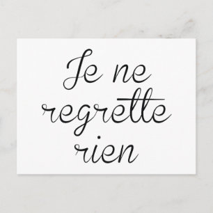 Je Ne Regrette Rien Postkarte