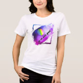 Je Ne Sais Quoi Bright farbenfroher Chic Tri-Blend Shirt (Vorderseite)