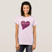 Je Ne Sais Quoi Pink Heart Chic T - Shirt (Vorne ganz)