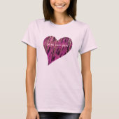 Je Ne Sais Quoi Pink Heart Chic T - Shirt (Vorderseite)