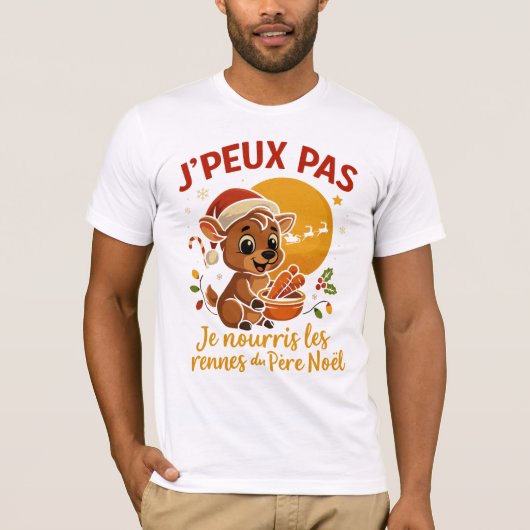 Je Nourris Les Rennes du Père Noël T-Shirt (Vorderseite)