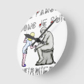 Je panse donc je suis (Infirmière) - Jeux de mots Runde Wanduhr (Winkel)
