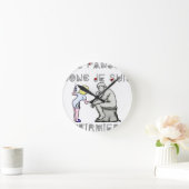 Je panse donc je suis (Infirmière) - Jeux de mots Runde Wanduhr (Zuhause)