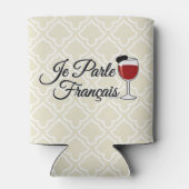 Je Parle Francais spreche ich Glasbarett des Dosenkühler (Rückseite)