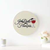 Je Parle Francais spreche ich Glasbarett des Große Wanduhr (Zuhause)