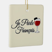 Je Parle Francais spreche ich Glasbarett des Keramikornament (Rechts)