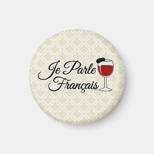 Je Parle Francais spreche ich Glasbarett des Magnet (Vorne)