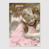 Je pense a Toi - Vintage Liebe - Magnetkarte (Vorderseite)