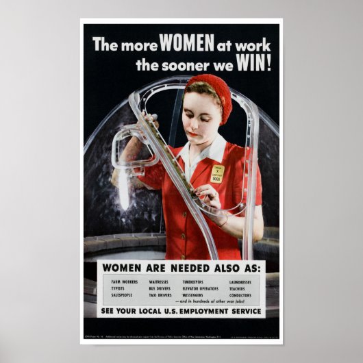 Je schneller wir gewinnen, desto mehr Frauen am Ar Poster (Vorne)