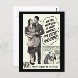 Je schwieriger eine Ehefrau funktioniert, desto Ni Postkarte