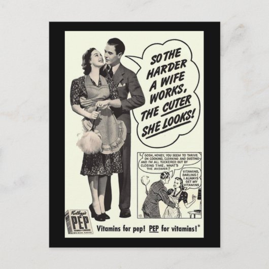 Je schwieriger eine Ehefrau funktioniert, desto Ni Postkarte (Vorderseite)