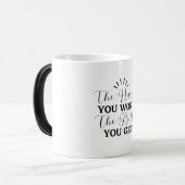 Je schwieriger man arbeitet, desto besser erhält m verwandlungstasse (Vorderseite Links)