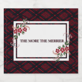 Je stärker das Merrier Red Kariert ist Bierflaschenetikett (Einzelnes Label)