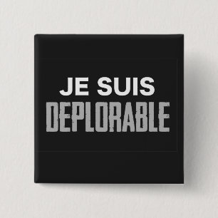 Je Suis bedauernswerter Knopf (Quadrat) Button