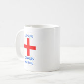 je suis Charles martel Kreuzfahrerkreuz Kaffeetasse (Vorderseite Links)