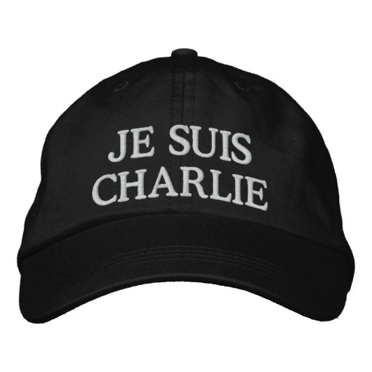 JE SUIS CHARLIE BESTICKTE KAPPE (Vorderseite)
