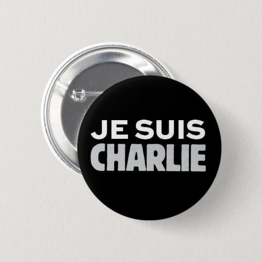 Je Suis Charlie Button (Vorne & Hinten)