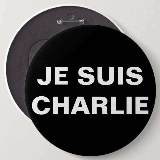 JE SUIS CHARLIE - ICH BIN CHARLIE BUTTON (Vorne & Hinten)