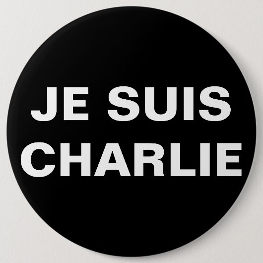JE SUIS CHARLIE - ICH BIN CHARLIE BUTTON (Vorderseite)