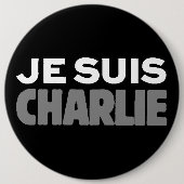 Je Suis Charlie - ich bin Charlie-Schwarzes Button (Vorderseite)