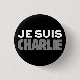 Je Suis Charlie - ich bin Charlie-Schwarzes Button